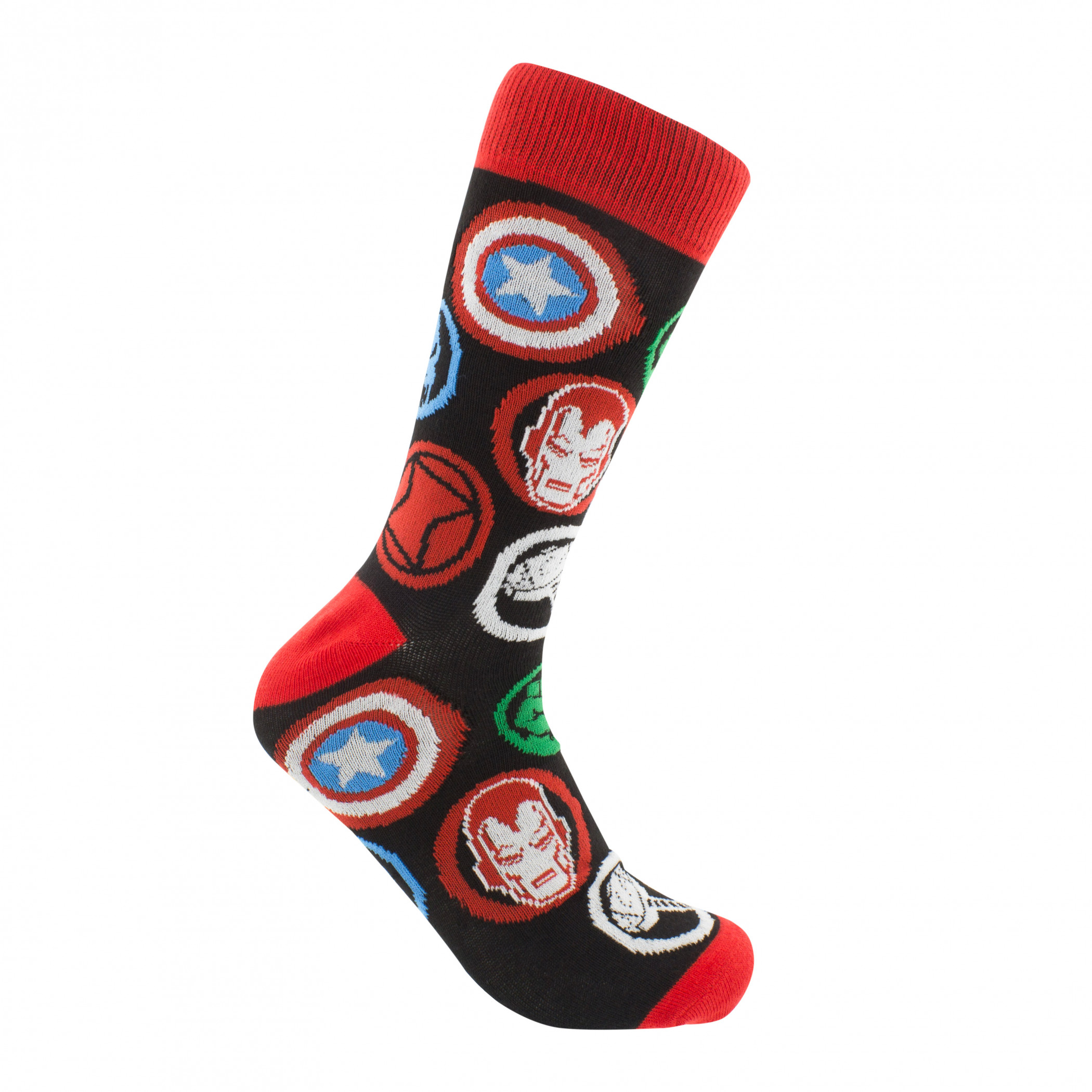 Marvel Avengers Comic Art Men's 6-Pair Pack of Crew Socks